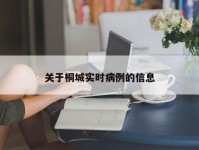 关于桐城实时病例的信息