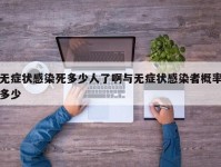 无症状感染死多少人了啊与无症状感染者概率多少