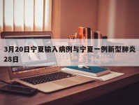 3月20日宁夏输入病例与宁夏一例新型肺炎28日
