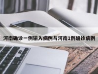 河南确诊一例输入病例与河南1例确诊病例