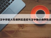 汉中市输入性病例后遗症与汉中确诊病例轨迹