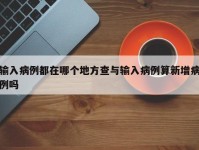 输入病例都在哪个地方查与输入病例算新增病例吗