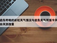 启东昨晚的彩虹天气情况与启东天气预报今天白天到夜里