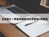 北京输入一例复阳病例与北京新增1例复阳